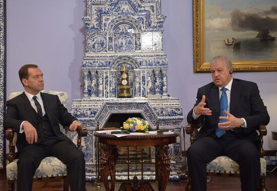 Russian Prime Minister Medvedev has talks with Algerian counterpart Abdelmalek Sellal