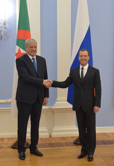 Russian Prime Minister Medvedev has talks with Algerian counterpart Abdelmalek Sellal