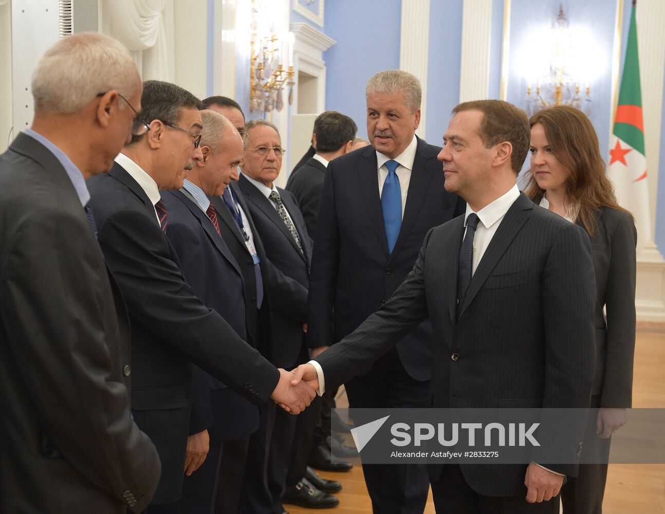 Russian Prime Minister Medvedev has talks with Algerian counterpart Abdelmalek Sellal