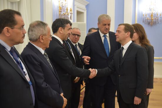Russian Prime Minister Medvedev has talks with Algerian counterpart Abdelmalek Sellal