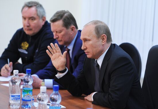 President Vladimir Putin holds meeting of State Commission on the launch of Soyuz-2.1a rocket