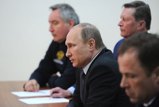 President Vladimir Putin holds meeting of State Commission on the launch of Soyuz-2.1a rocket