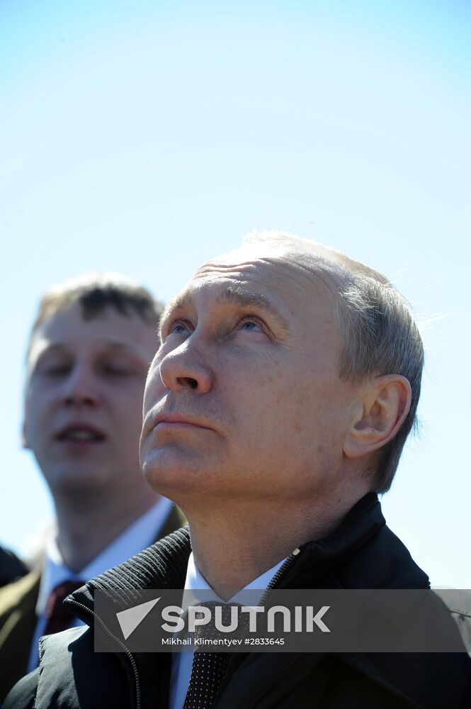 Vladimir Putin at Vostochny Space Launch Center
