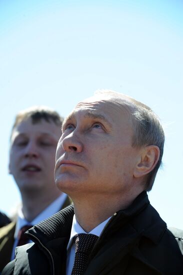 Vladimir Putin at Vostochny Space Launch Center