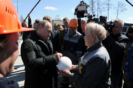 Vladimir Putin at Vostochny Space Center