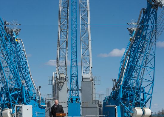 Vladimir Putin at Vostochny Space Center