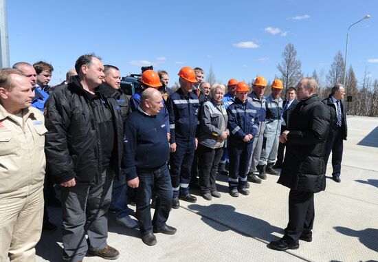 Vladimir Putin at Vostochny Space Launch Center
