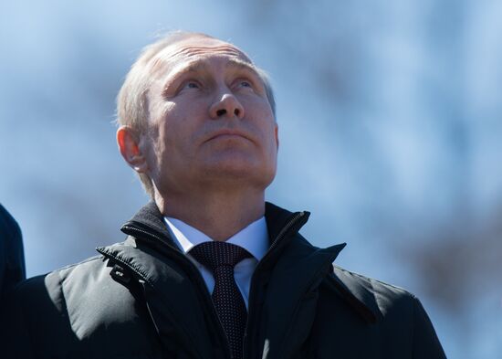 Vladimir Putin at Vostochny Space Launch Center
