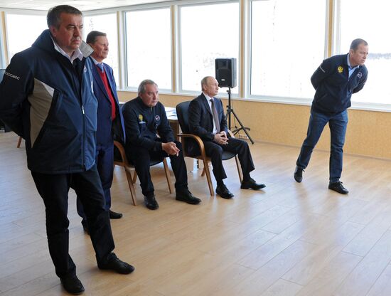 Vladimir Putin at Vostochny Space Launch Center