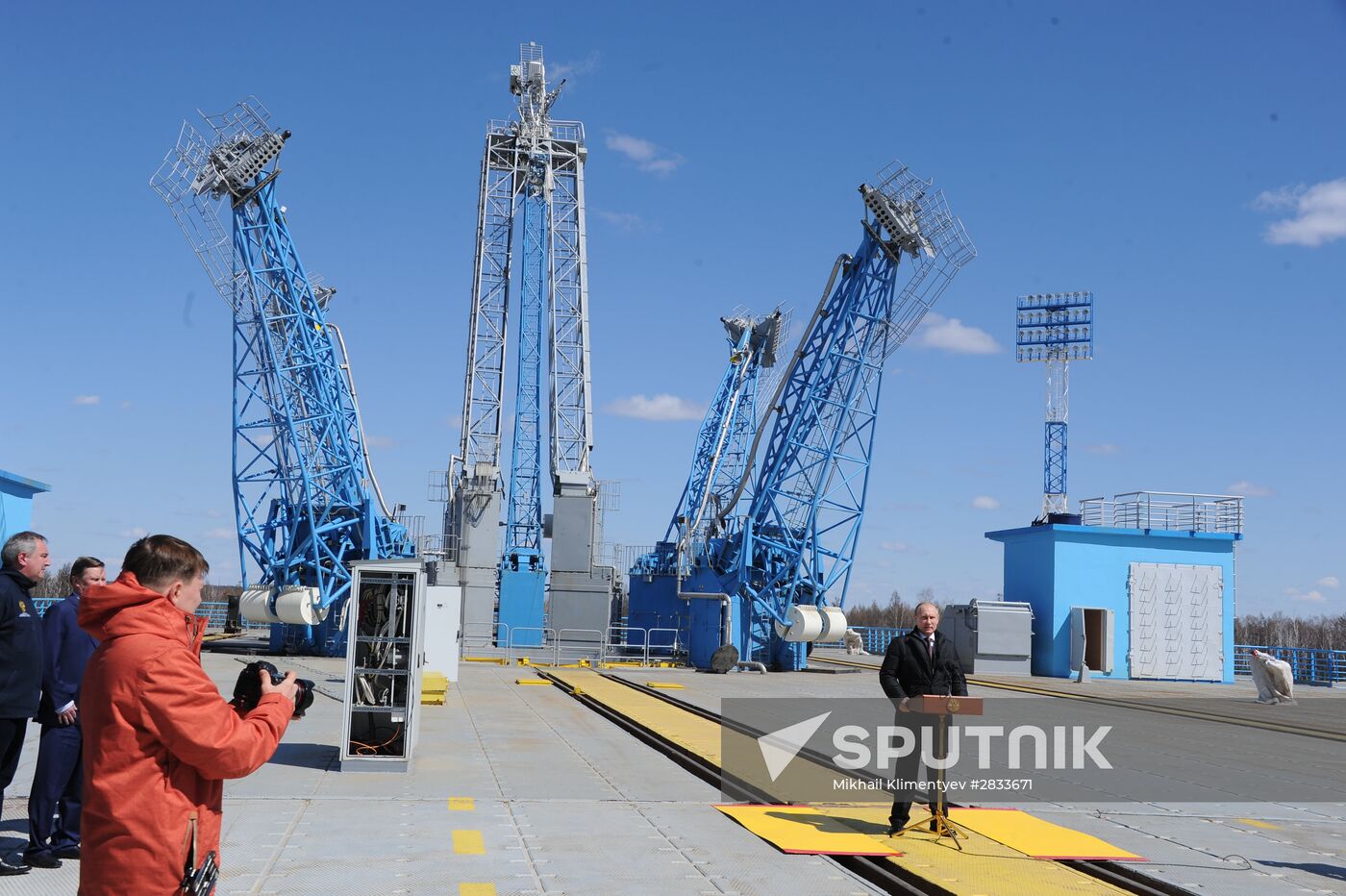 Vladimir Putin at Vostochny Space Launch Center