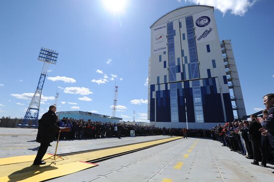 Vladimir Putin at Vostochny Space Launch Center