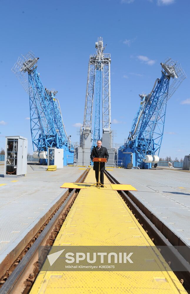 Vladimir Putin at Vostochny Space Launch Center