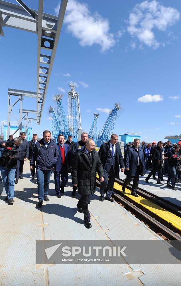 Vladimir Putin at Vostochny Space Center