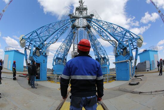 Vladimir Putin at Vostochny Space Launch Center