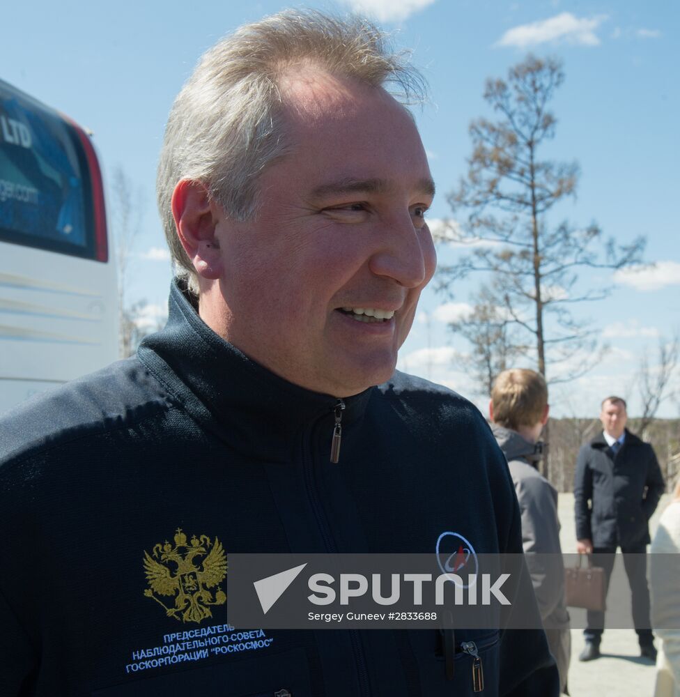 Vladimir Putin at Vostochny Space Launch Center