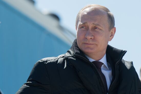Vladimir Putin at Vostochny Space Center