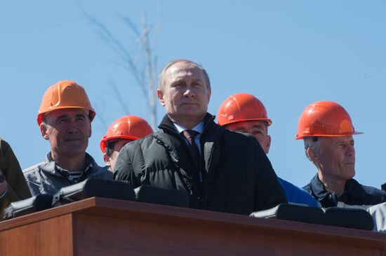 Vladimir Putin at Vostochny Space Launch Center
