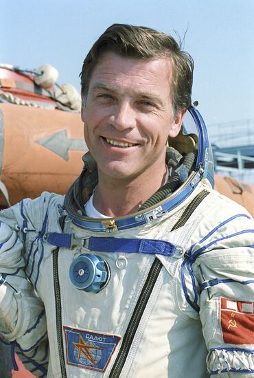 Soviet pilot-cosmonaut Serebrov