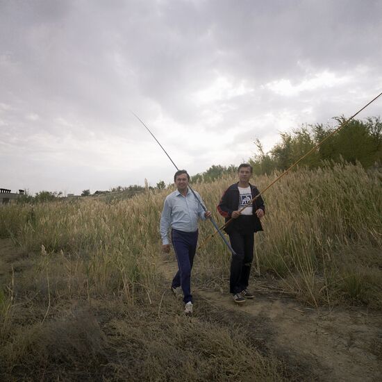 Soviet cosmonauts Titov and Serebrov