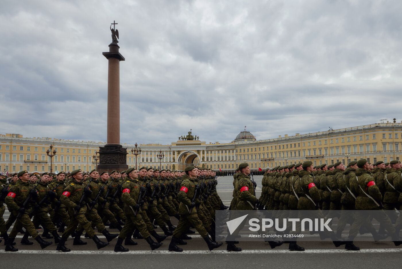 Parade practice in St. Petersburg