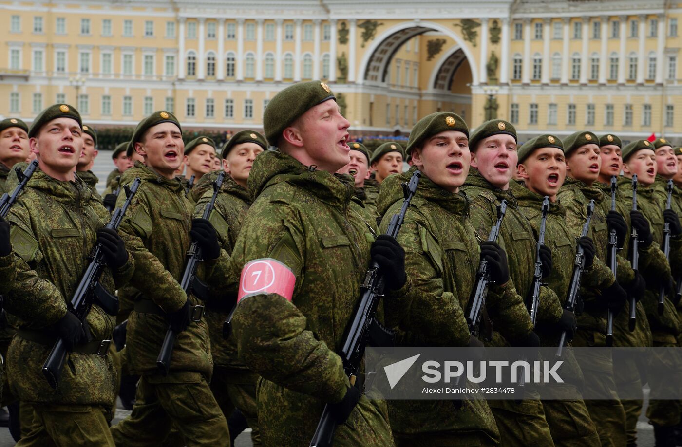 Parade practice in St. Petersburg