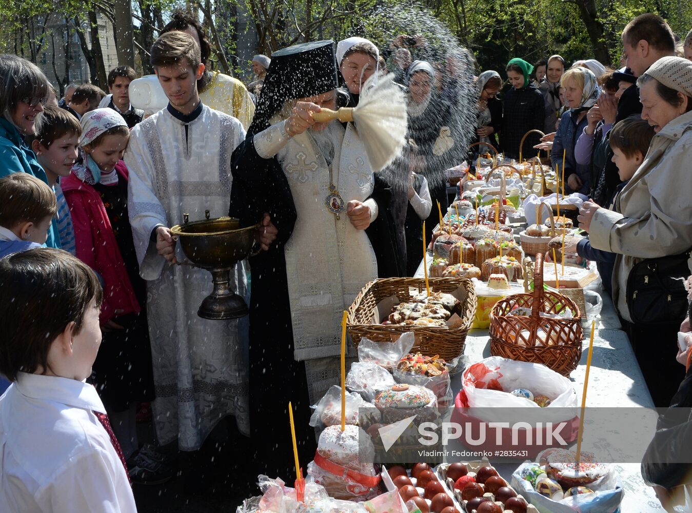 Blessing of Easter bread and eggs on Holy Saturday