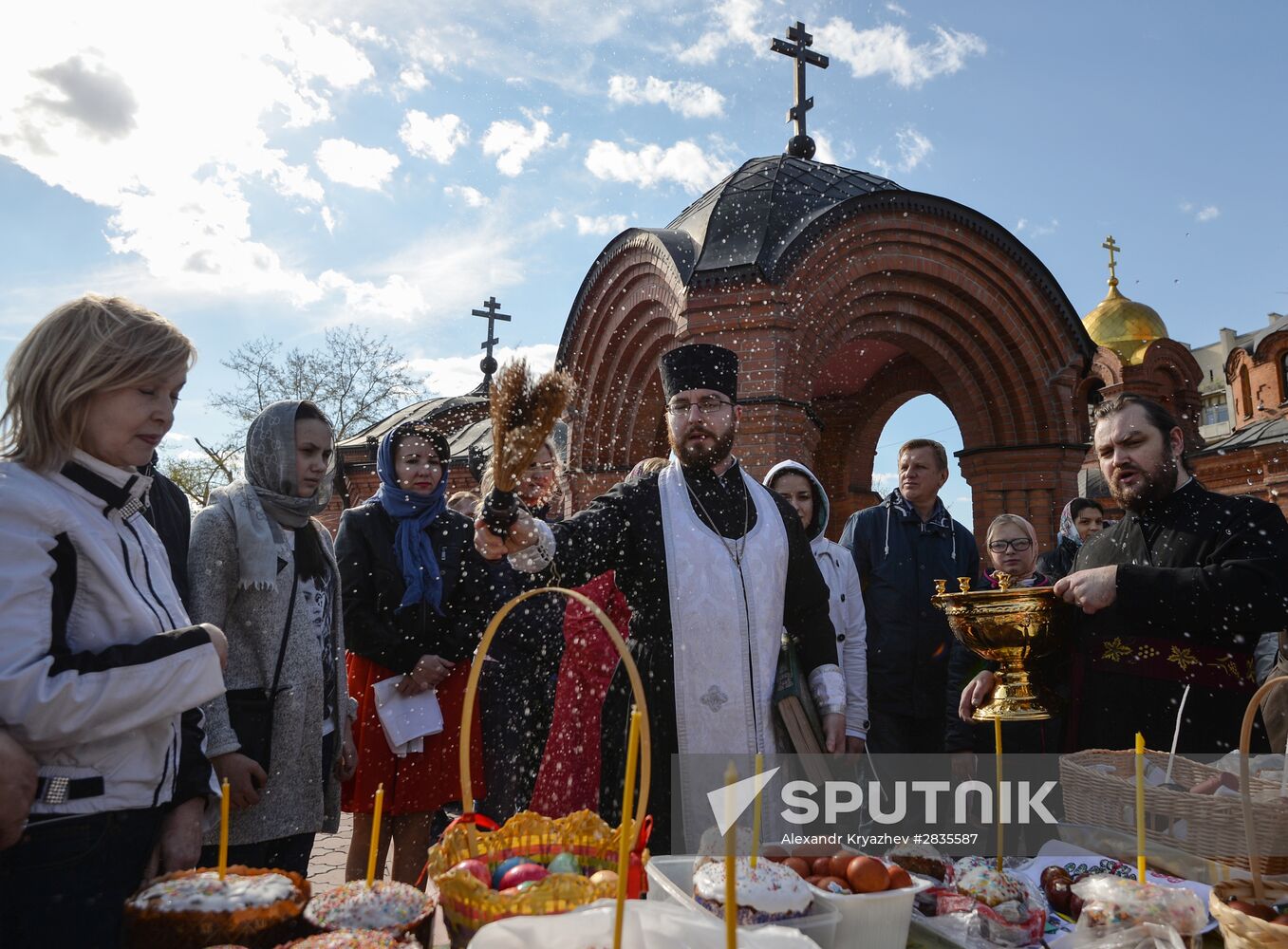 Blessing of Easter bread and eggs on Holy Saturday
