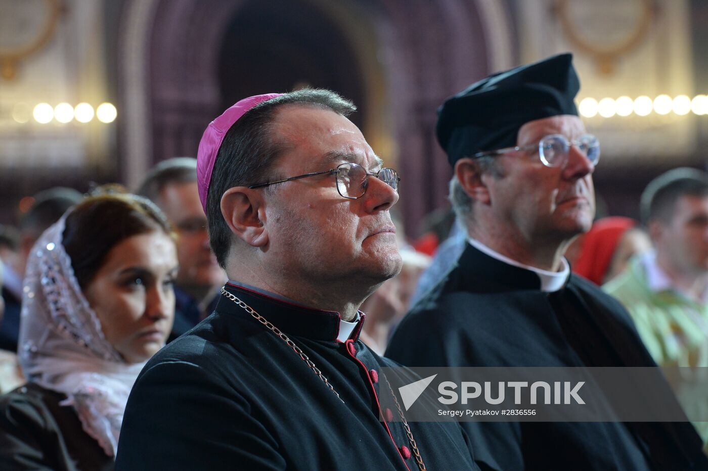 Easter service at Christ the Savior Cathedral in Moscow