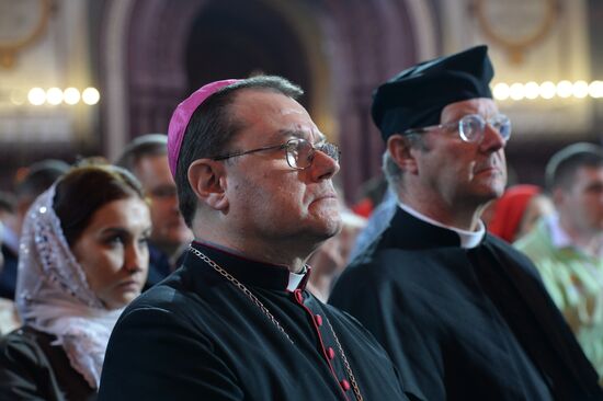 Easter service at Christ the Savior Cathedral in Moscow