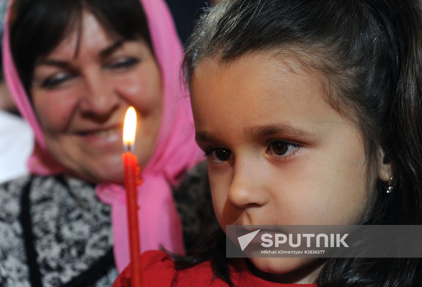 Easter service at Christ the Savior Cathedral in Moscow