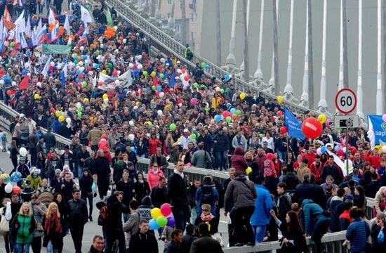 May 1 celebrated in Russia