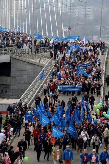 May 1 celebrated in Russia