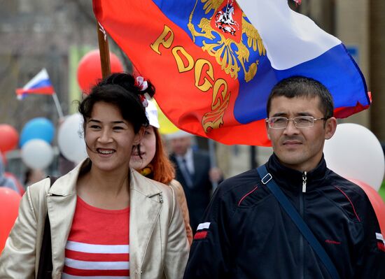 May 1 celebrated in Russia