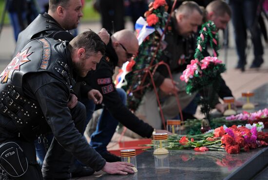 Russian bikers ride from Moscow to Berlin to commemorate Victory Day