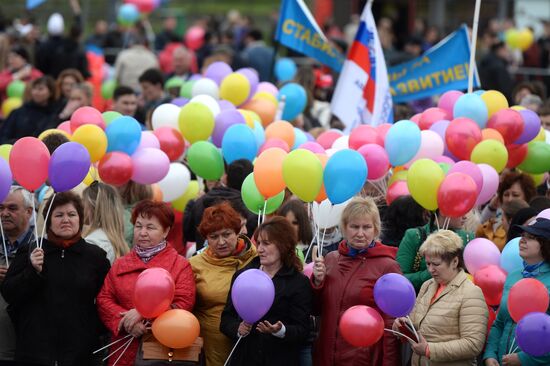 May 1 celebrated in Russia