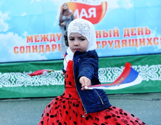 Rally devoted to Day of Spring and Labor in Grozny
