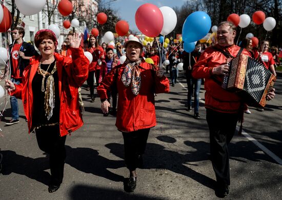 May 1 celebrated in Russia