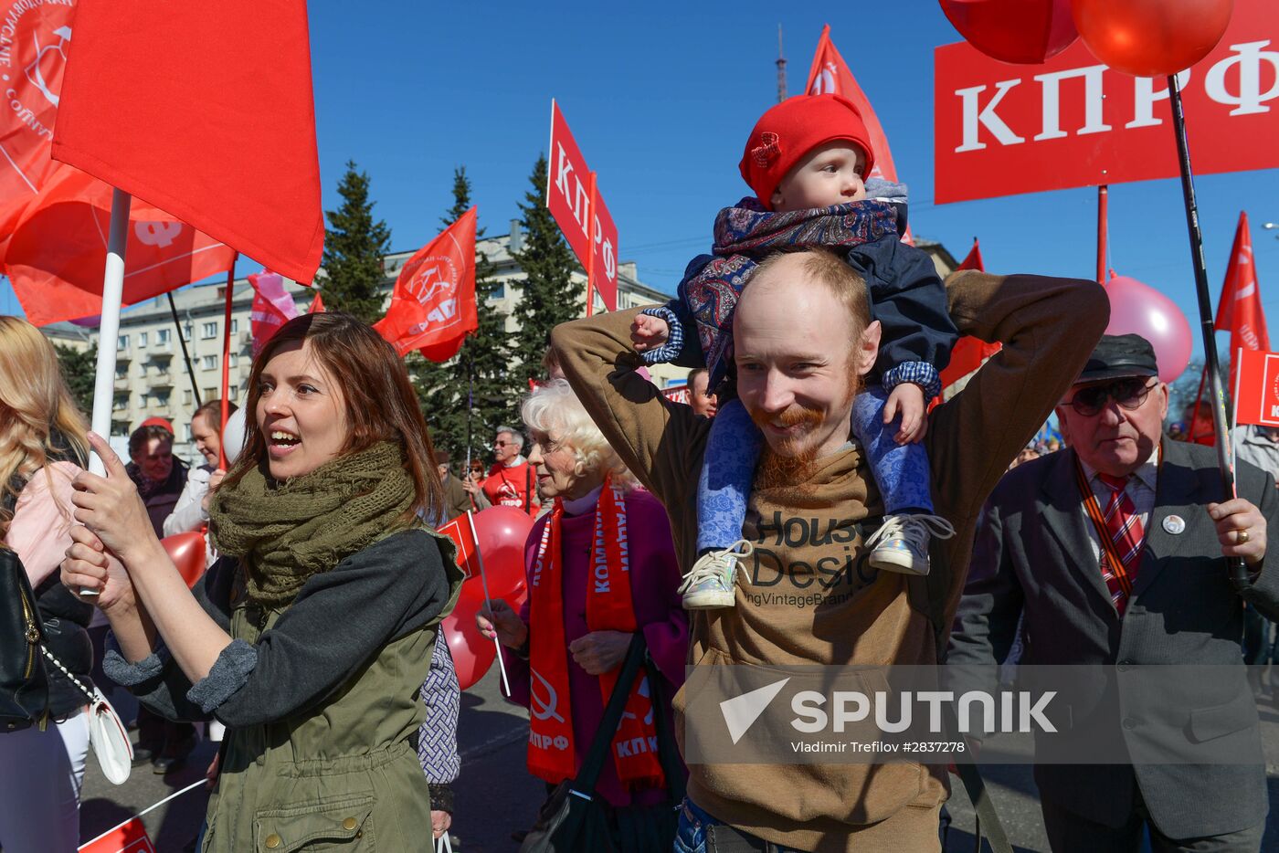 May 1 celebrated in Russia