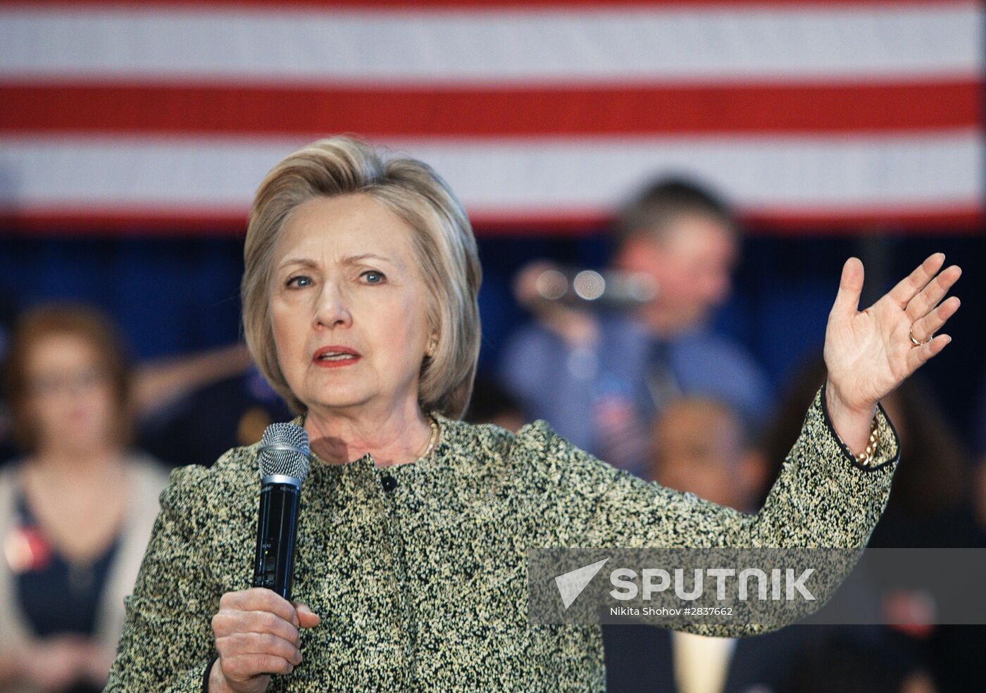 U.S. Democratic presidential candidate Hillary Clinton in Indiana