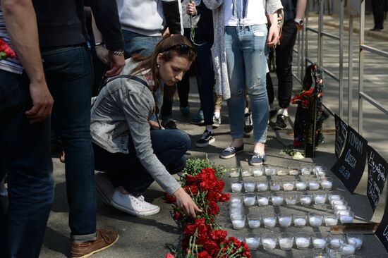 Moscow commemorates those killed in Odessa Trade Unions' House fire