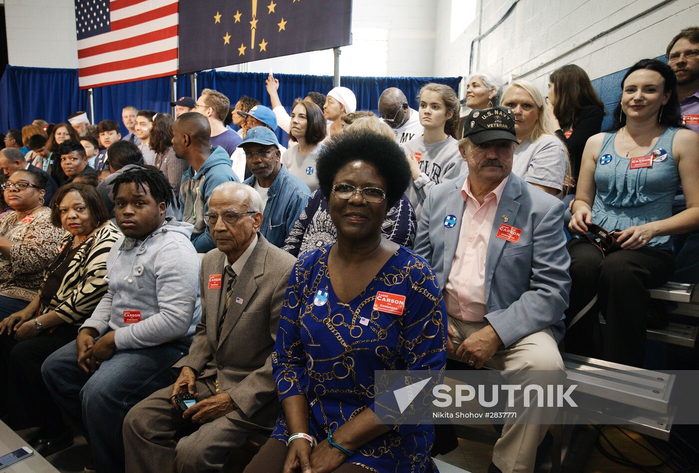 U.S. Democratic presidential candidate Hillary Clinton in Indiana