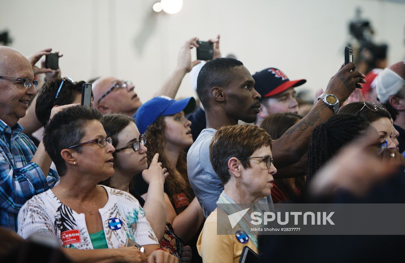 U.S. Democratic presidential candidate Hillary Clinton in Indiana
