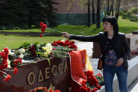 Moscow commemorates those killed in Odessa Trade Unions' House fire