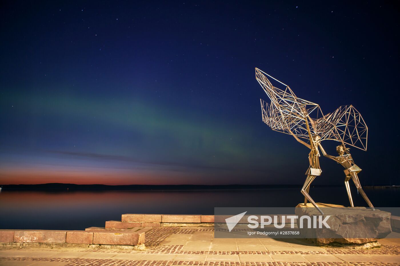 Aurora borealis in Petrozavodsk