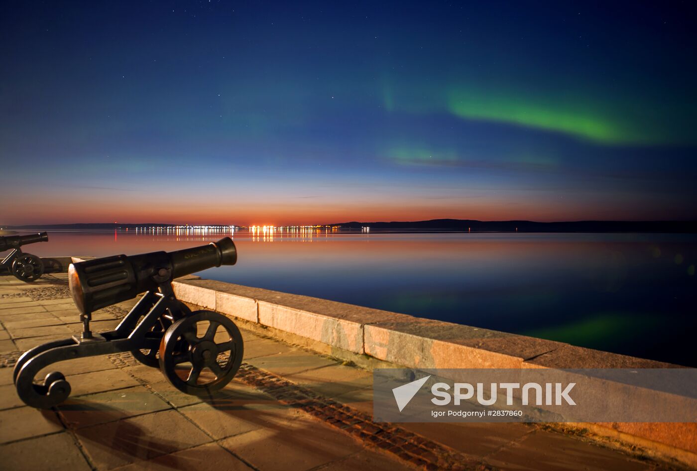 Aurora borealis in Petrozavodsk