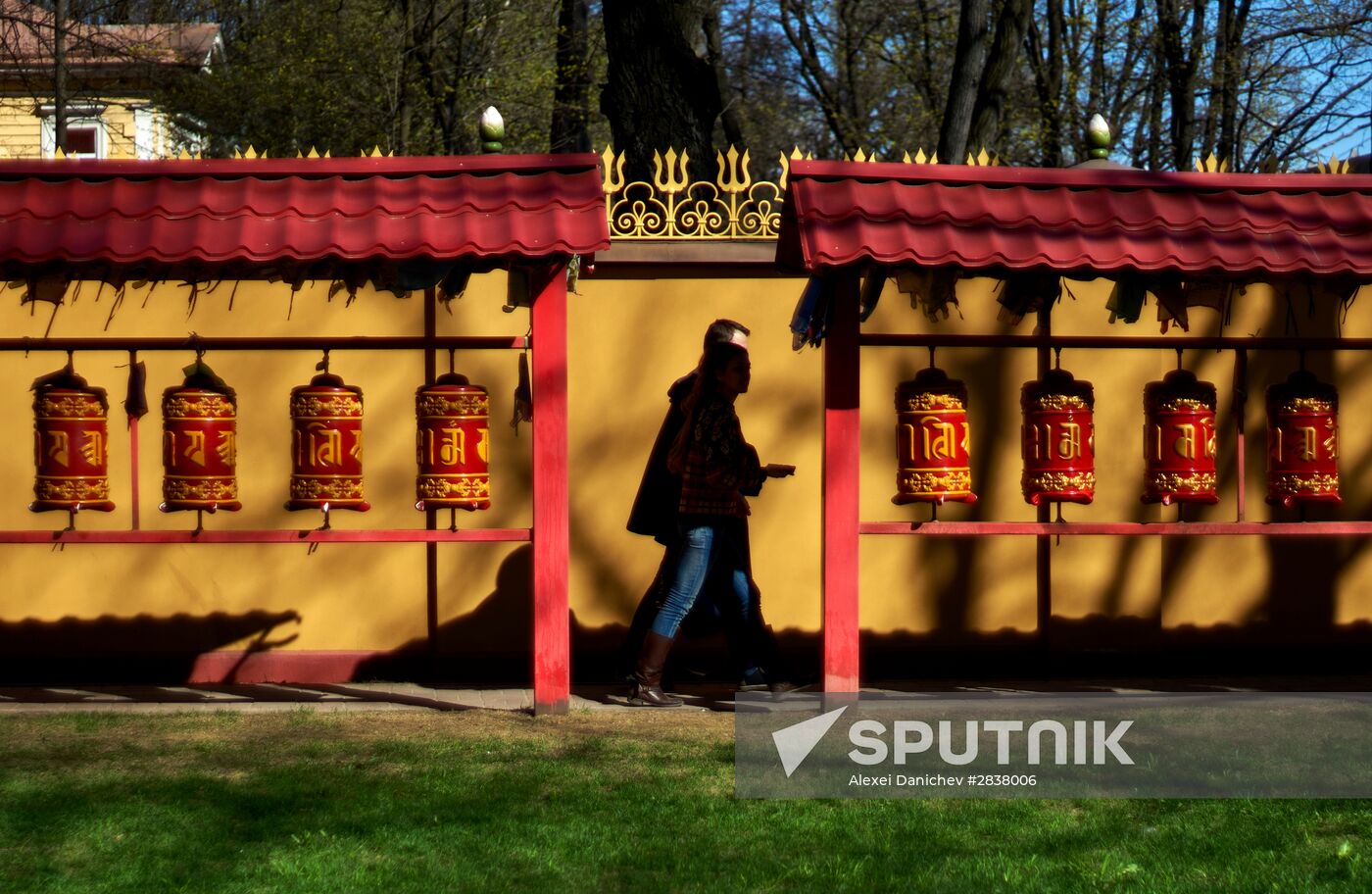 Buddhist appeasement ritual, Fire Puja, in St. Petersburg Buddhist temple