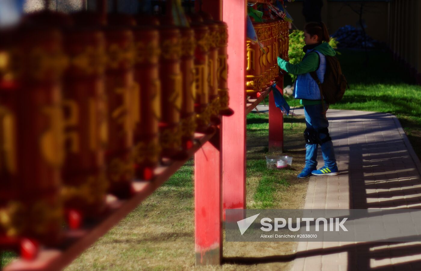 Buddhist appeasement ritual, Fire Puja, in St. Petersburg Buddhist temple