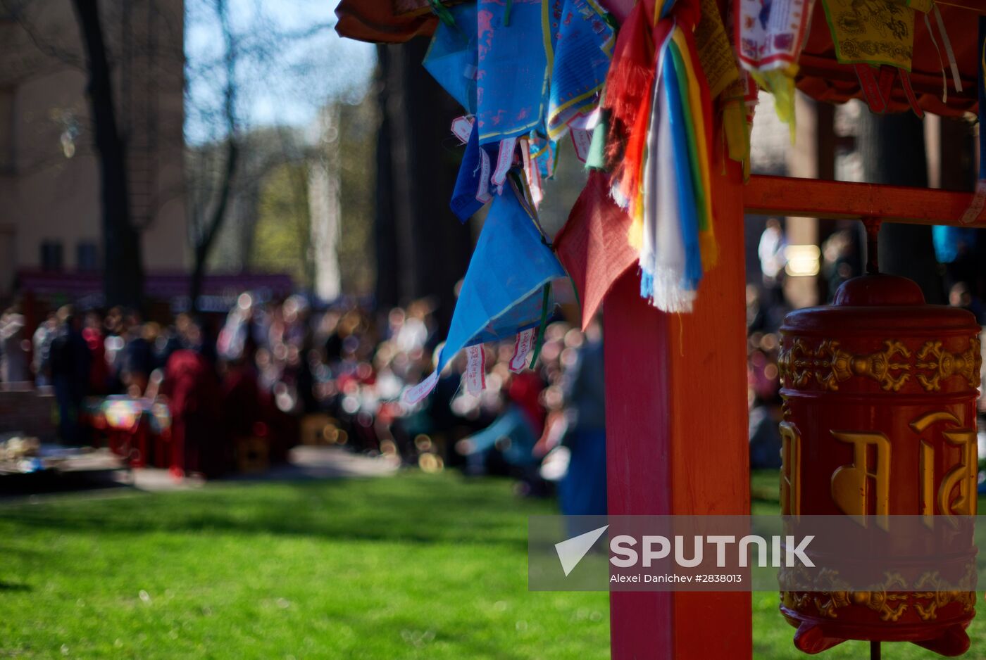 Buddhist appeasement ritual, Fire Puja, in St. Petersburg Buddhist temple