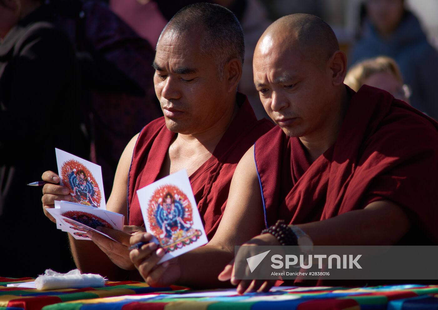 Buddhist appeasement ritual, Fire Puja, in St. Petersburg Buddhist temple