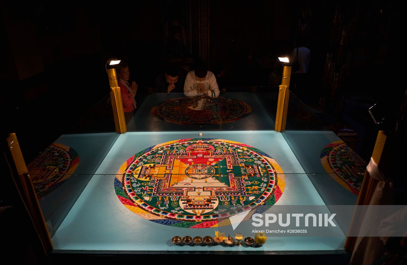 Buddhist appeasement ritual, Fire Puja, in St. Petersburg Buddhist temple